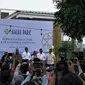 Presiden Joko Widodo (Jokowi) meresmikan Halal Park di Kompleks Gelora Bung Karno (GBK), Senayan Jakarta, Selasa (16/4/2019).