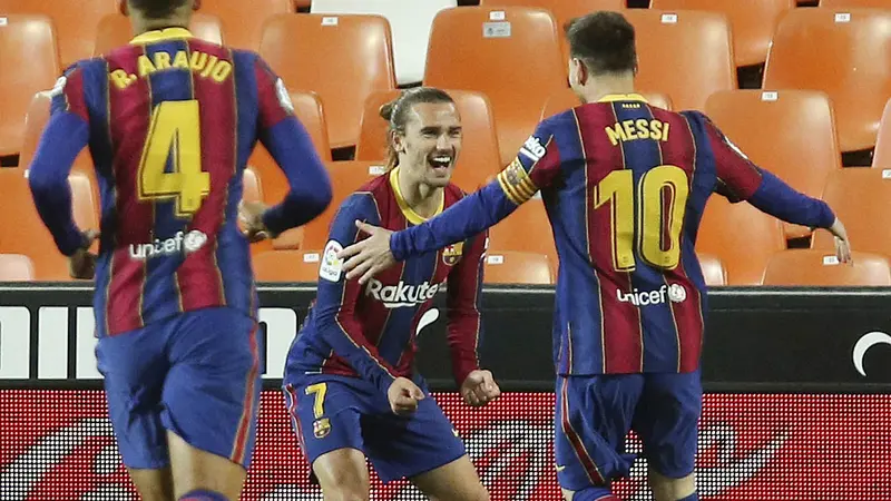 FOTO: Lionel Messi Borong 2 Gol, Barcelona Bungkam Valencia