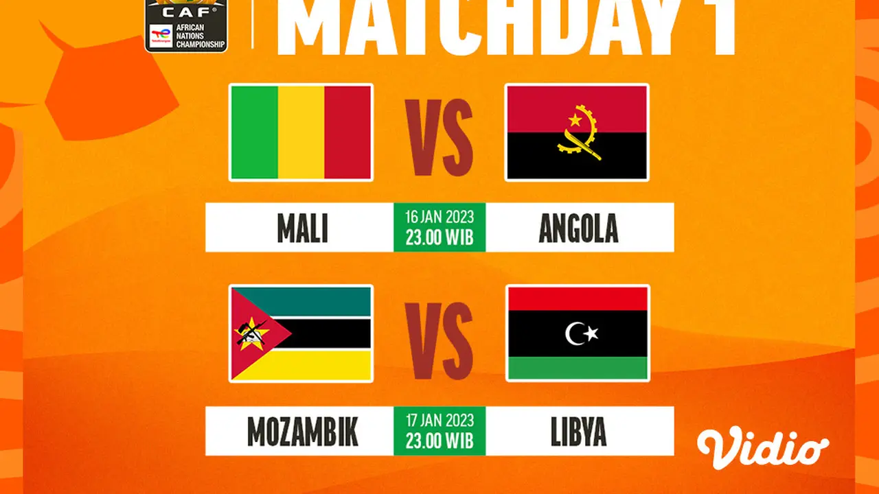 Jadwal dan Live Streaming African Nations Championship Matchday 1 di Vidio, 16 & 17 Januari 2023