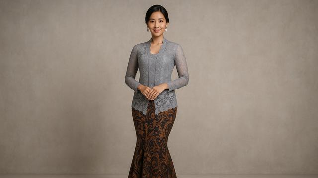 Kebaya dengan Rok Mermaid Batik (Foto: ChatGPT)