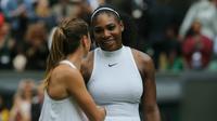 Petenis nomor satu dunia, Serena Williams, mulus melewati babak ketiga Wimbledon 2016 dengan mengalahkan Annika Beck dari Jerman, Minggu (3/7/2016). (Bola.com/Twitter/Wimbledon)