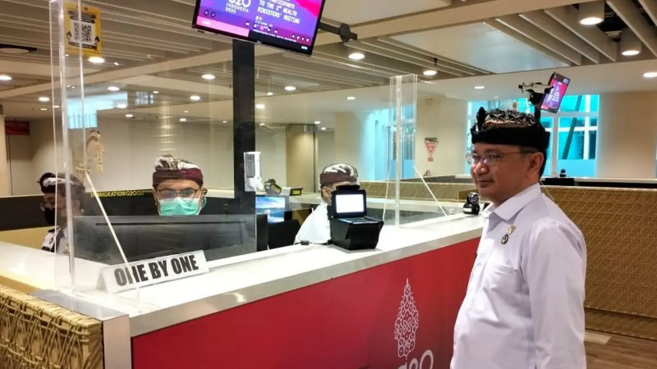 Direktorat Jenderal Imigrasi Kementerian Hukum dan Hak Asasi Manusia (Kemenkumham) RI menyiapkan tiga konter khusus yang diperuntukkan bagi para delegasi atau partisipan G20 yang diselenggarakan di Bali. (Istimewa)