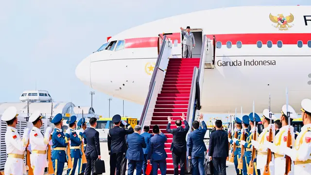 Presiden Prabowo Subianto mengakhiri kunjungan kerjanya ke Beijing, China, dalam rangka memenuhi undangan Presiden China Xi Jinping, Rabu (3/9/2025), dan langsung kembali ke Tanah Air. (Dok Setpres)