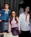 Al Ghazali dan Alyssa Daguise kompak berdandan ala Elvis &amp; Priscilla Presley untuk Halloween 2024. Al Ghazali tampil gagah dengan setelan jas warna biru-nya, sedangkan Alyssa Daguise tampil serba ungu dengan perpaduan pleated top dan celana satin. [@alghazali7].