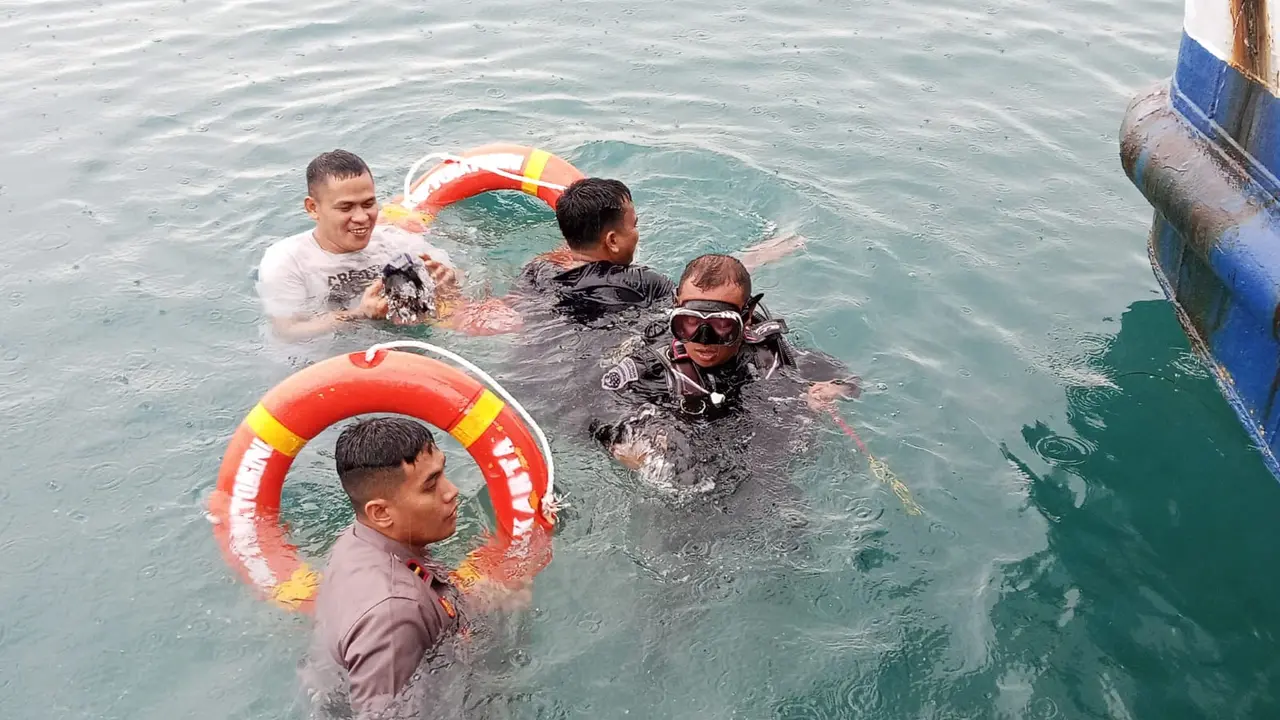 Kapolsek KPG dan Wasatpel Pelabuhan Penyeberangan Gorontalo