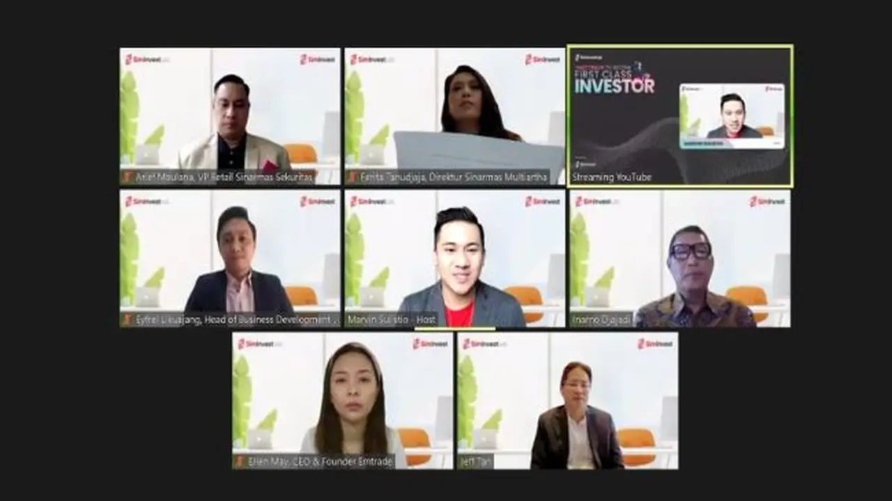 Konfrensi virtual SimInvestLab "Fast Track to Become First Class Investor", Kamis (7/10/2021). (Dok: tangkapan layar)
