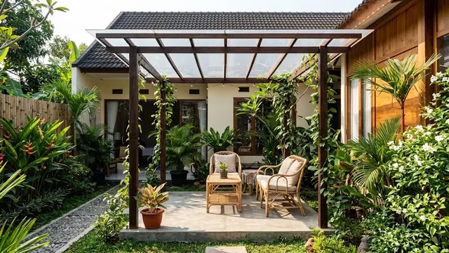 Model Gazebo Sederhana untuk Rumah Kecil (AI Generated)