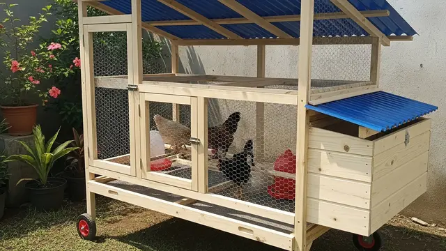 9 Ide Kandang Ayam Portable Roda Dorong Anti Becek, Solusi Peternak Modern