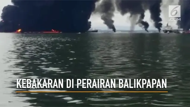 VIDEO: Kapal LCT Terbakar di Balikpapan