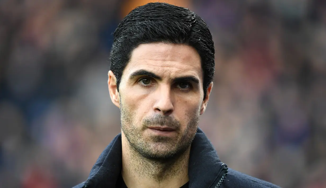 Pelatih Arsenal Mikel Arteta sebelum pertandingan sepak bola Liga Premier Inggris antara Crystal Palace dan Arsenal di Selhurst Park ,London pada 11 Januari 2020. Setelah dinyatakan positif virus corona COVID-19, Arsenal meminta mereka yang akhir-akhir ini berhubungan dengan Arteta untuk mengisolasi