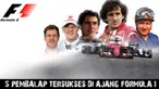 Inilah 5 pembalap tersukses diajang formula 1 salah satunya adalah Michael Schumacher dia tercatatat sebagai pegang rekor juara dunia terbanyak 7 kali