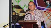 Ketua Umum Kadin Rosan Roeslani memberi sambutan saat penandatangangan MOU di Jakarta (14/8). Nota kesepahaman ini juga sebagai jalan keluar untuk mengatasi kelesuan pembiayaan khususnya di bidang otomotif. (Liputan6.com/Helmi Afandi)