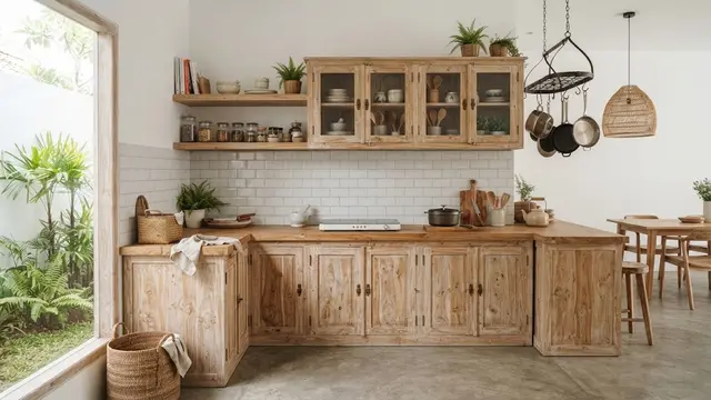 Tips Desain Interior untuk Kabinet Kayu Alami