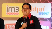  Direktur Utama PT GTS, Joko Driyono saat menjawab pertanyaan pada peluncuran Torabika Soccer Championship presented by IM3 Ooredoo 2016 di Hotel Mulia, Jakarta, Senin (18/4/2016).(Liputan6.com/Helmi Fithriansyah)