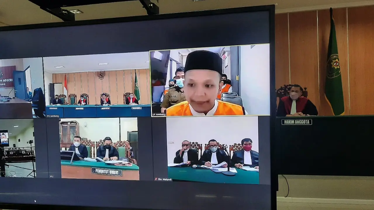 Sidang Tubagus Joddy di PN Jombang. (Istimewa)
