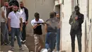Seorang pria Palestina bertopeng menembakkan senjata otomatis selama bentrokan dengan pasukan keamanan Israel di kota Jenin di Tepi Barat pada 13 Mei 2022. Seorang warga Palestina terluka oleh tembakan Israel selama operasi di kota Jenin di Tepi Barat yang diduduki utara, kantor berita Palestina kata Wafa. (AFP/JAAFAR ASHTIYEH)