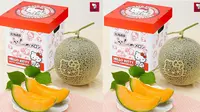 Furano Melon, buah melon dengan motif Hello Kitty yang hanya tersedia 400 buah di dunia.