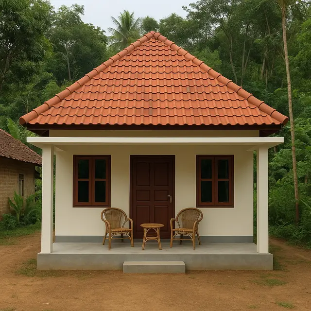 Rumah Sederhana di Kampung Ukuran 5x7 (Foto: ChatGPT)
