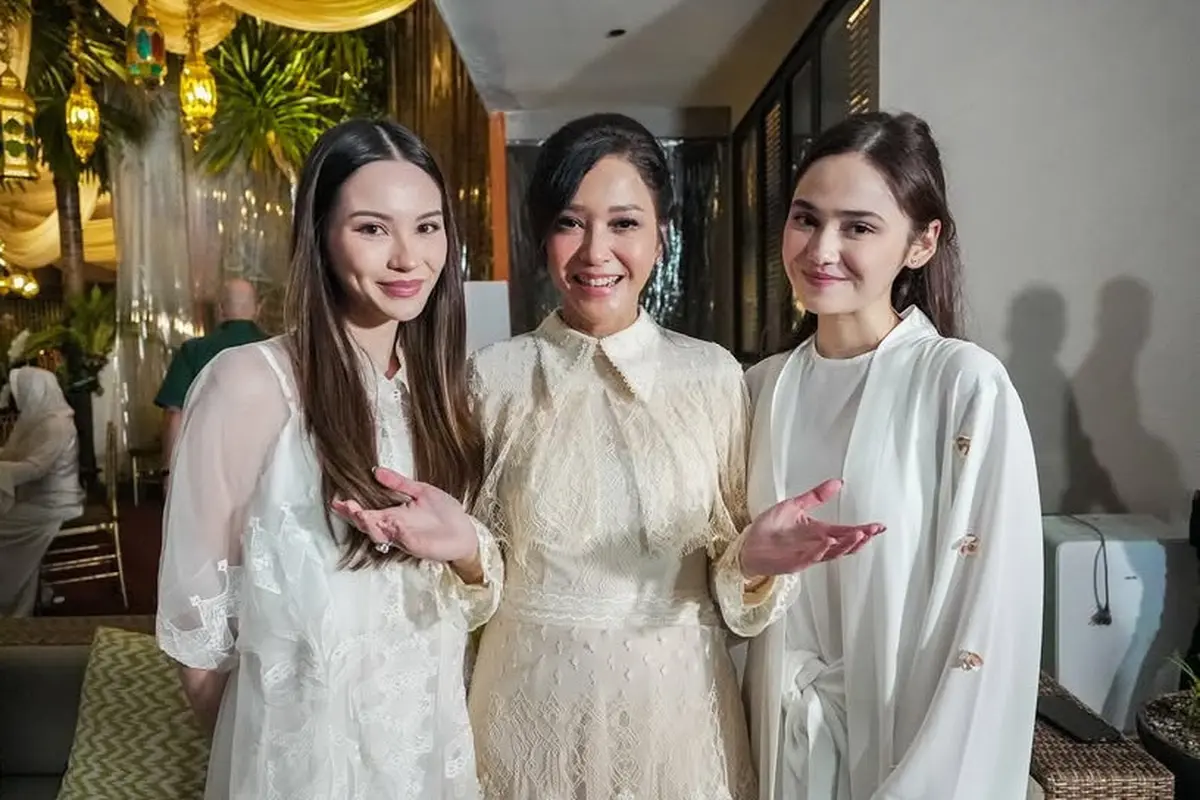 Tampilan Maia Estianty Saat Halal Bihalal