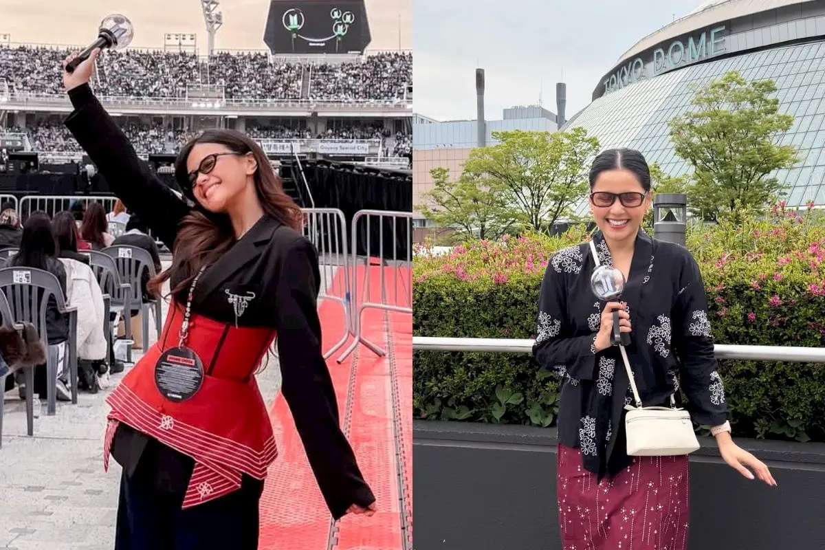 Adu Gaya Audi Marissa dan Yunita Siregar Pakai Batik saat Nonton Konser BTS di Korea, Tampil Bangga Bawa Budaya Indonesia