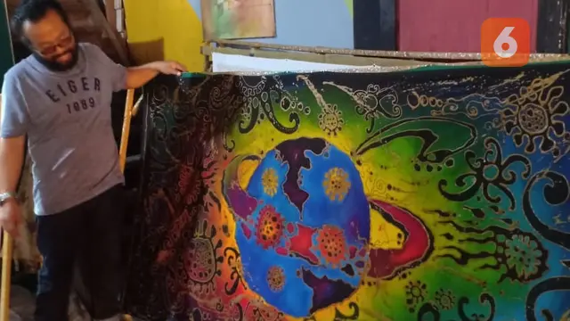 Lukisan Batik Motif Covid-19