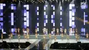 Sebanyak 30 finalis, tampil pada malam final Miss Grand Indonesia 2018 di JCC Jakarta, Sabtu (21/7). Mereka beradu bakat dan kecantikan yang akan dinilai oleh 9 dewan juri. (Liputan6.com/Angga Yuniar)