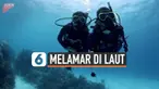 Sepasang kekasih menyelam di pulau Utila, Honduras, yang merupakan tempat pertama kalinya mereka bertemu. Saat menyelam, sang pria tiba-tiba memberikan kejutan romantis untuk kekasihnya itu. Dari bawah laut, pria tersebut melamar sang kekasih.