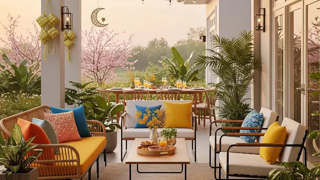 Ide Makeover Teras Rumah Jelang Lebaran (AI)