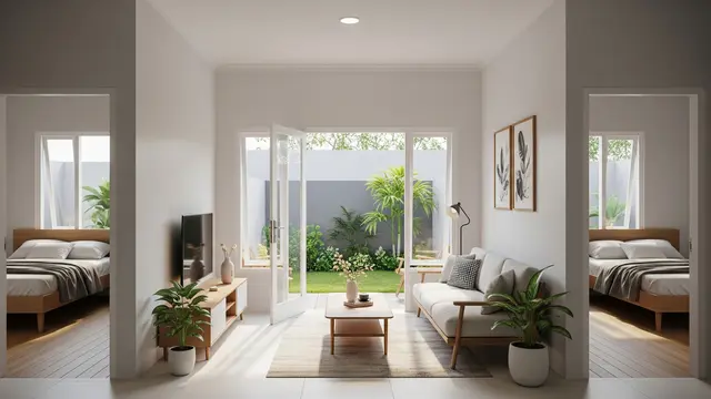8 Desain Rumah Sederhana 1 Lantai 2 Kamar untuk Keluarga Muda, Fungsional & Nyaman