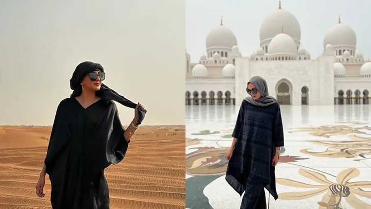 7 Potret Donna Agnesia Pakai Kaftan Waktu Liburan di Dubai Ini Curi Perhatian