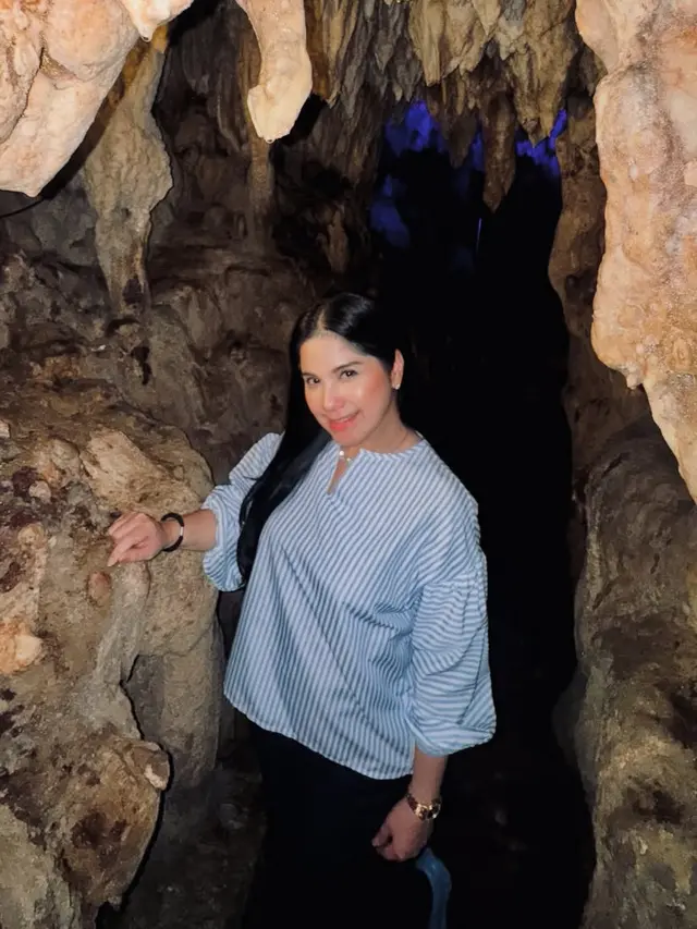 Annisa Pohan serta Almira saat Berkunjung ke Goa Pacitan. [@annisayudhoyono]