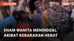 Kebakaran hebat terjadi di tempat hiburan  di Kota Tegal, Jawa Tengah,  Senin (15/1/2024). Api diduga berasal dari korsleting listrik di salah satu ruangan karaoke
