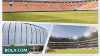 Kolase - Stadion JIS, Stadion Pakansari, Stadion Gelora Bandung Lautan Api, Stadion Jatidiri (Bola.com/Adreanus Titus)