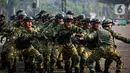 Perayaan HUT TNI ini juga akan dimeriahkan dengan defile pasukan dan parade puluhan kendaraan tempur dan alutsista dari Monas menuju Bundara HI. (Liputan6.com/Faizal Fanani)