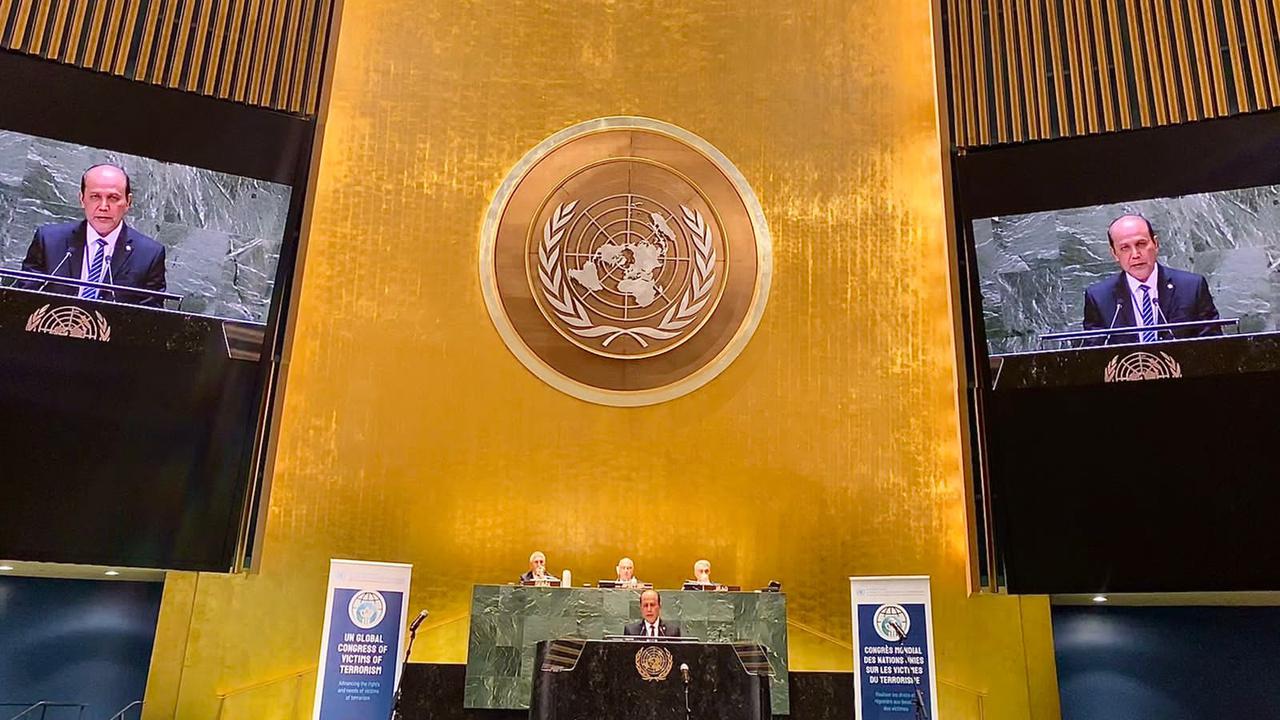 Kepala BNPT Boy Rafli Amar memimpin Delegasi Indonesia pada The First United Nations Global Congress of Victims of Terrorism yang digelar di Markas Besar PBB New York pada 8 hingga 9 September 2022.