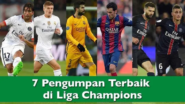 Video 7 pemain sepak bola dengan akurasi umpan terbaik di Liga Champions seperti, Marco Verratti dari PSG memiliki akurasi umpan 94%.