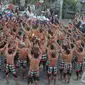 Nama kecak adalah sebuah nama yang diambil dari suara yang keluar dari iringan tari tersebut yang berdendang "Cak " yang di dendangkan secara terus menerus, Bali (31/8/2014) (Liputan6.com/Herman Zakaria)