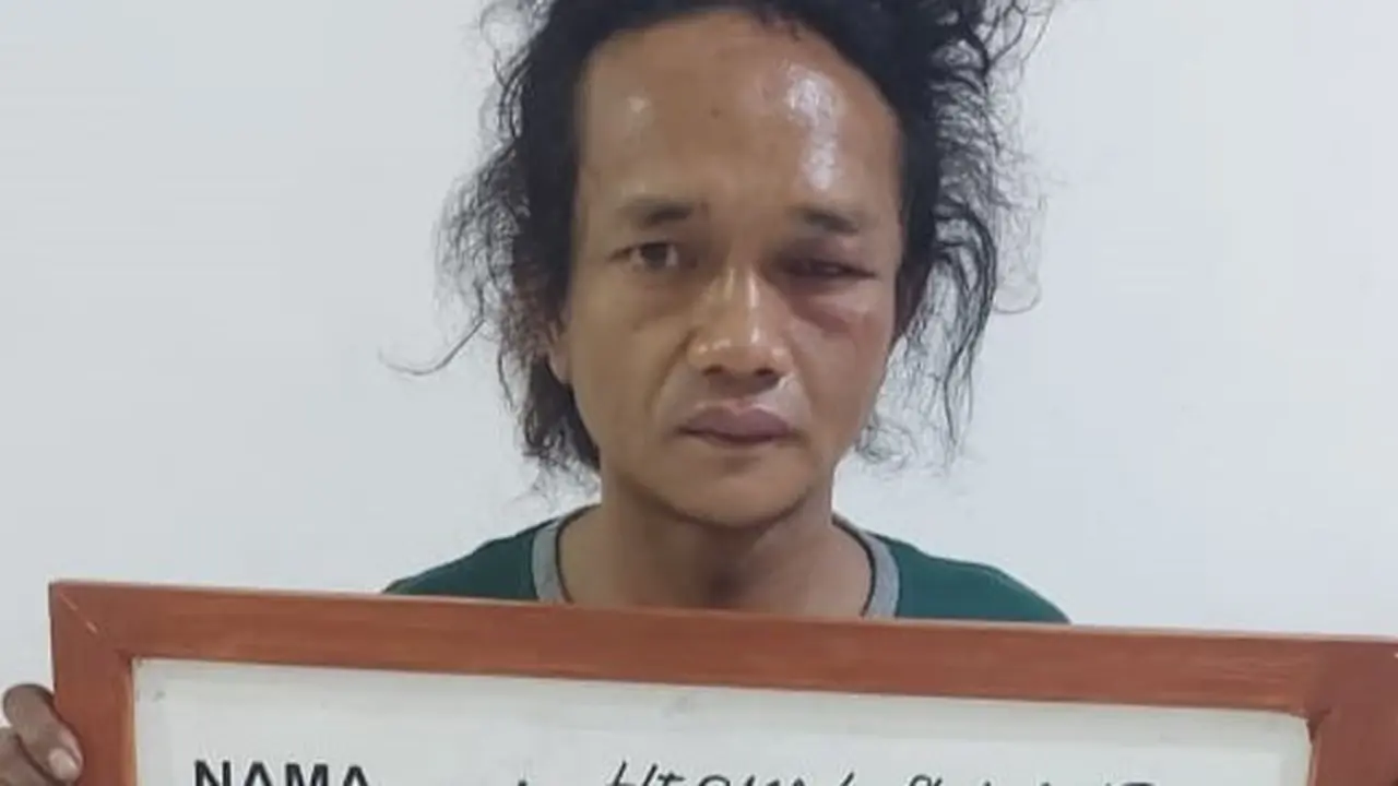Salah satu diduga pelaku yang nekat menyamar jadi polisi gadungan di kawasan Tanah Abang.