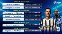 Jadwal Live Streaming Liga Italia Giornata ke-18 di Vidio: Menanti Duel Inter Milan Vs Juventus