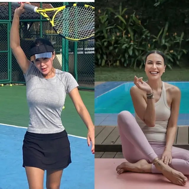 Adu Gaya Yuni Shara dan Sophia Latjubaq, credit (@yunishara36) /(@sophia_latjuba88)