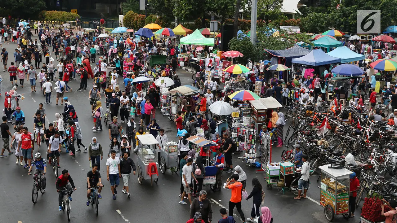 Sempat Diguyur Hujan, Car Free Day Tetap Ramai Pengunjung
