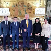 Tampilan Angela Tanoesoedibjo Bertemu Donald Trump Sebelum Pelantikan Presiden Amerika. [@angelatanoesoedibjo]