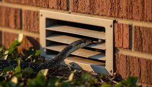 Ilustrasi ular masuk rumah melalui ventilasi AC. [Foto: Gemini]