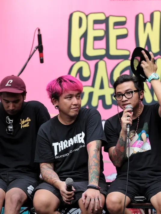 Sekian lama malang melintang di dunia musik indie, Pee Wee Gaskins menggandeng label rekaman untuk project album terbarunya. (Adrian Putra/Bintang.com)