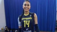 Dayse Cristine de Oliveira Figueiredo, pemain anyar tim voli Tim voli Bandung BJB. (Bola.com/Erwin Snaz)