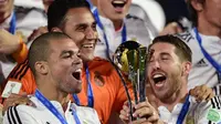 Real Madrid saat menjadi juara Piala Dunia Antarklub 2014. (AFP/Javier Soriano)