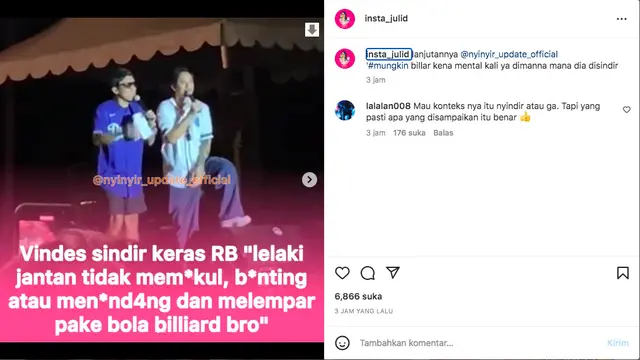 Desta Sindir Pelaku KDRT: Lelaki Jantan Tidak Memukul, Menendang, atau Melempar Bola Biliar