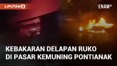 Kebakaran terjadi di delapan ruko di Jalan Kota Baru, Pontianak Selatan. Kebakaran terjadi pada Kamis (14/11/2024) malam