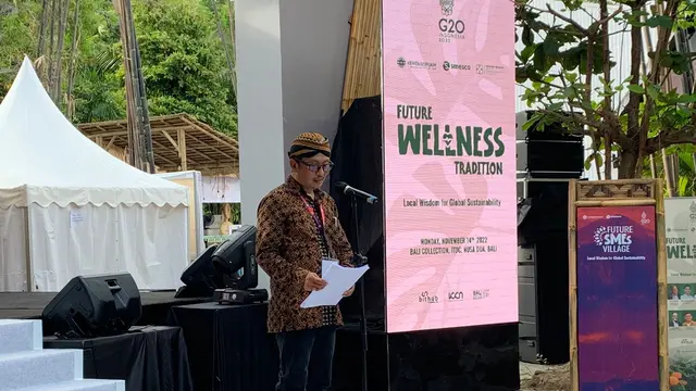 Acara "Future Wellness" di acara SMEs Future Village, sebagai salah satu side event G20 di Bali Collection, Senin (14/11/2022). (Liputan6/Benedikta Miranti)