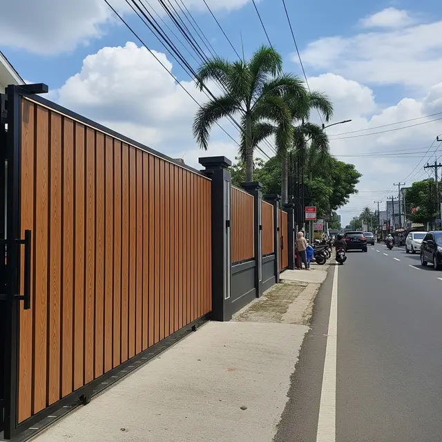 Model Pagar Rumah di Pinggir Jalan Ramai (Gemini AI)